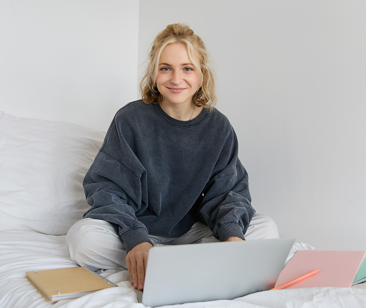 Brainway user smiling after building consistent productivity and focus habits from home