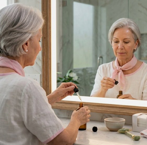 Personalized Nord Yoga face yoga routine practiced at home for a natural anti-aging glow