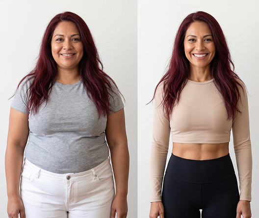 Peptide Diet honest review result - Michelle Z. aged 46 before and after the Peptide Diet personalized plan for weight loss on GLP-1 peptides Peptide Diet honest review result - Michelle Z. aged 46 before and after the Peptide Diet personalized plan for weight loss on GLP-1 peptides