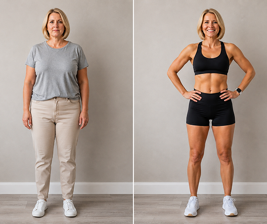 Probiotic Diet honest review result - Michelle Z. aged 46 before and after probiotics for weight loss